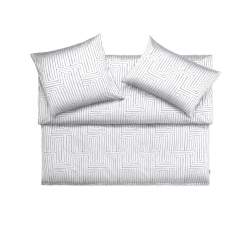 Schlossberg Silas Jacquard Satin bed linen Argent