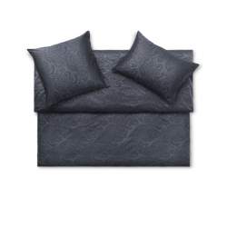 Schlossberg Talis Jacquard Satin bed linen Bleu