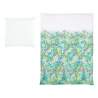 C. Fischbacher Greenery E36 cover and Satin Uni pillowcase