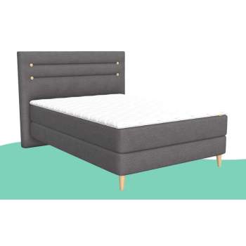 Bico Basics BoxspringBett Calla 140x200 cm - Anthrazit - Topper Basic - Headboards Button