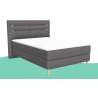 Bico Basics Boxspring Bed Calla 140x200 cm - Anthrazit - Topper Basic - Headboard Button
