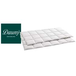 Dauny Bettdecke Eider Caro Light Seide Rosa Jacquard