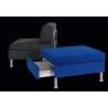 Swissplus Hocker Pouff lit complet pieds ronds