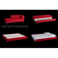 Swissplus Doppio sofa-bed complete feet skid chromed