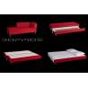 Swissplus Doppio divano letto completo pattini cromato
