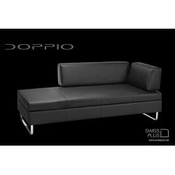 Swissplus Doppio sofa - lit complet patins chromé