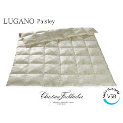 Lugano Light Down Paneled Quilt Pure Silk Paisley