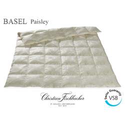 Basel Light Down Paneled Quilt Pure Silk Paisley