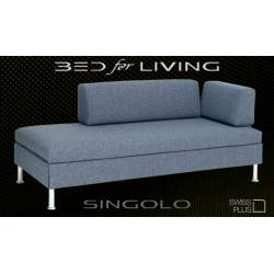 Swissplus Singolo sofa lit complet pieds ronds