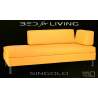 Swissplus Singolo Bettsofa komplett Aluminum Füsse rund