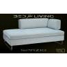 Swissplus Spazio Double bed sofa complete feet skid