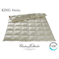 King Eider Down Paneled Quilt Pure Silk Paisley