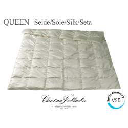 Queen Eider Light Down Paneled Quilt Pure Silk